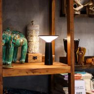 Aanraaklamp - Zwarte Paddenstoel - Verstelbaar met Patroonlicht