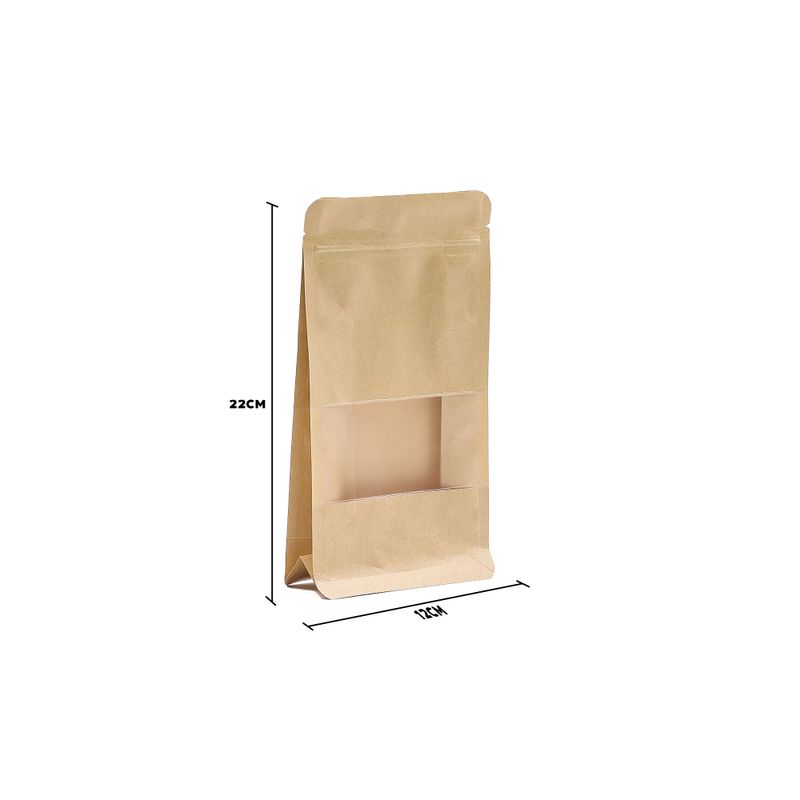 Kraft Squat Window Zakjes - 12x22cm