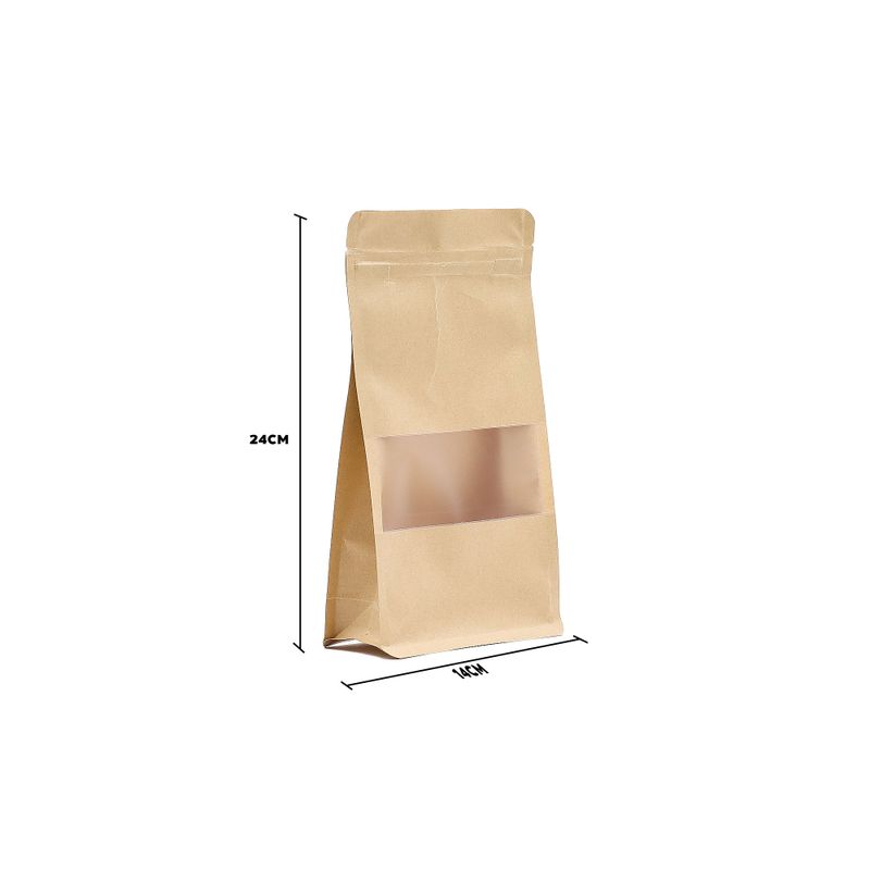 Kraft Squat Window Zakjes - 14x24cm