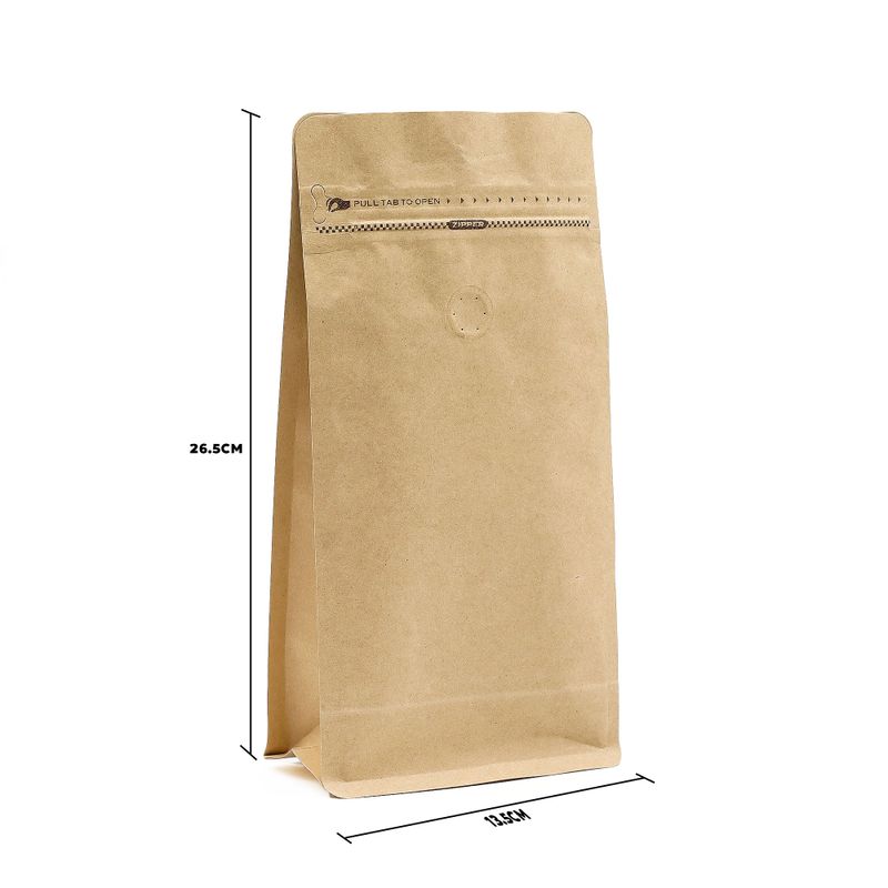 Middelgrote Koffiezak met Aromaventiel - 13.5x26.5cm (500g)