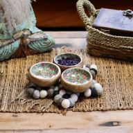 Felt Ball Stervormige Middenmat - Multi Grijstint
