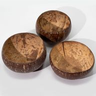 Med Natural Coconut Bowl - gepolijst - voor ambachtelijk gebruik - 6x13cm