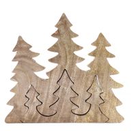 Lost in the Forrest - Drie Bomen 3D Houten Decoratie - 20x23cm