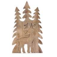 Lost in the Forrest - Hert in het Bos 3D Houten Decoratie - 25x15cm