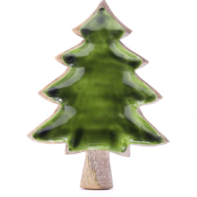 Lost in the Forrest - Emaille Boom Houten Kom - 25x19cm