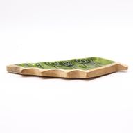 Lost in the Forrest - Emaille Blad Houten Kom - 33x17cm