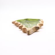 Lost in the Forrest - Emaille Blad Houten Kom - 33x17cm