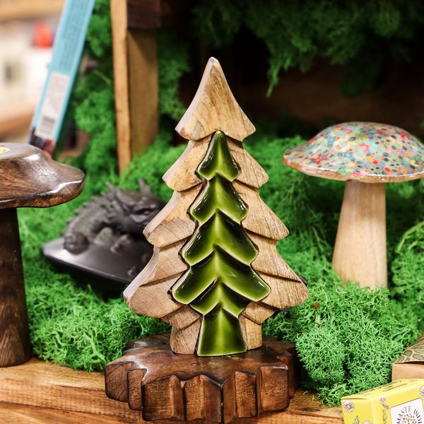 Lost in the Forrest - Kleine Boom in een Boom Houten Decoratie - 15x10cm