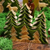Lost in the Forrest - Drie Bomen 3D Houten Decoratie - 20x23cm