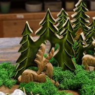 Lost in the Forrest - Hert in het Bos 3D Houten Decoratie - 23x20cm