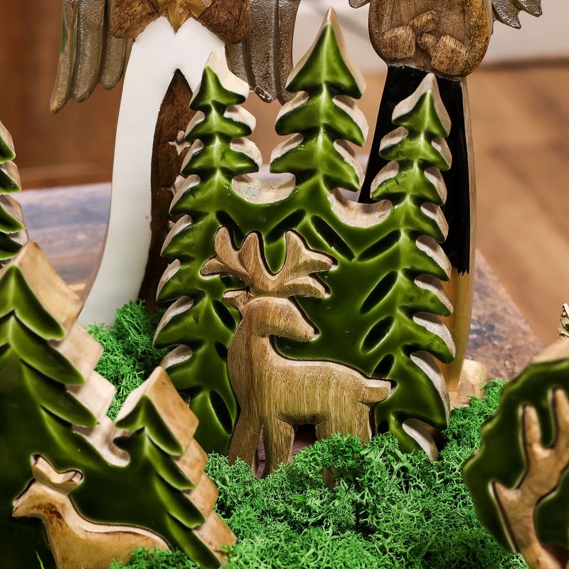 Lost in the Forrest - Hert in het Bos 3D Houten Decoratie - 25x15cm