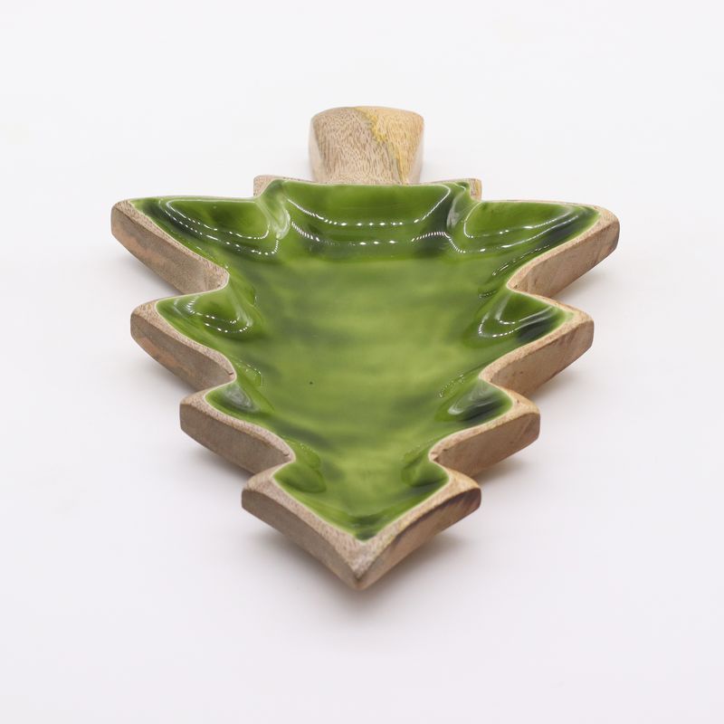 Lost in the Forrest - Emaille Boom Houten Kom - 25x19cm