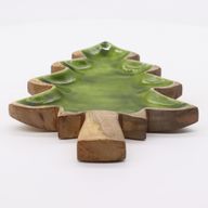 Lost in the Forrest - Emaille Boom Houten Kom - 25x19cm