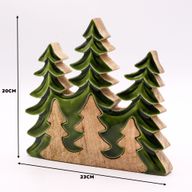 Lost in the Forrest - Drie Bomen 3D Houten Decoratie - 20x23cm