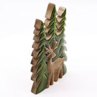 Lost in the Forrest - Hert in het Bos 3D Houten Decoratie - 25x15cm