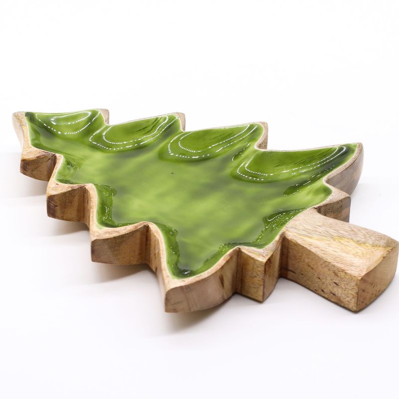 Lost in the Forrest - Emaille Boom Houten Kom - 25x19cm