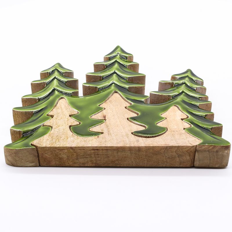 Lost in the Forrest - Drie Bomen 3D Houten Decoratie - 20x23cm