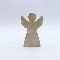 Mango Houten Engel - Whitewash - 13cm