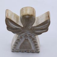 Mango Houten Engel - Whitewash - 13cm