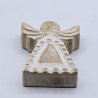 Mango Houten Engel - Whitewash - 13cm