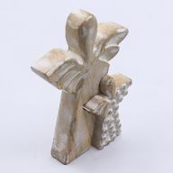 Mango Houten Engel in Engel - Whitewash - 15cm
