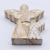 Mango Houten Engel in Engel - Whitewash - 15cm