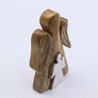 Mango Houten Engel in Engel - Witte Emaille - 15cm