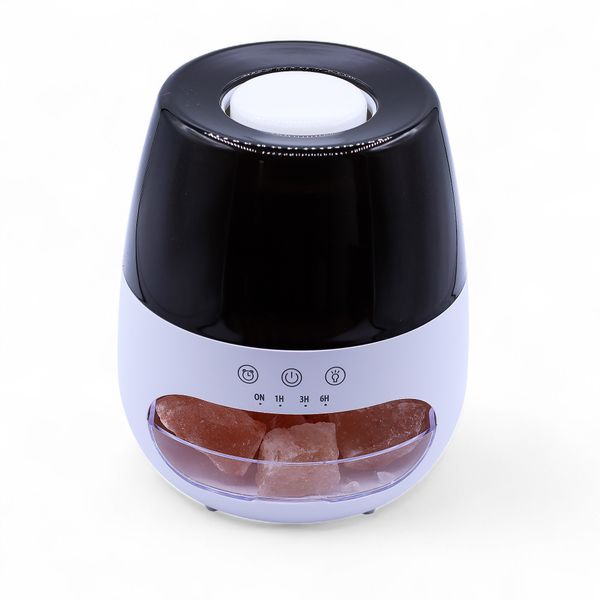 Zoutsteen Vlam-Effect Aromadiffuser – Wit USB – Kleurenverandering en Timer