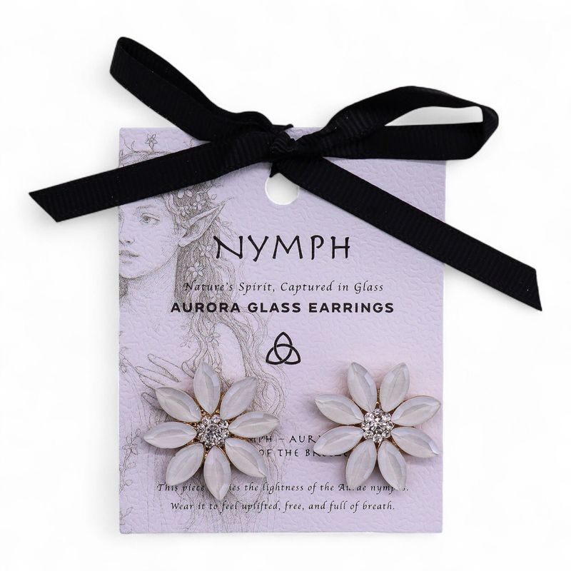 Parel - Vintage Glas - Bloemen - Oorbellen