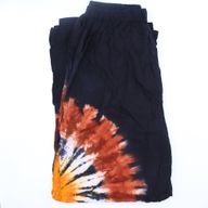 Japanse Stijl Lounge Broek - Maat M - Zwart Chocolade / Oranje