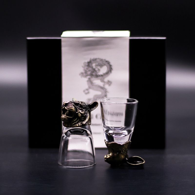 Ondersteboven Shotglazen (50 ml) – Mystieke Wezens – Antiek Brons