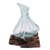 Gesmolten Glas Luxe Mini Karaf op Hout