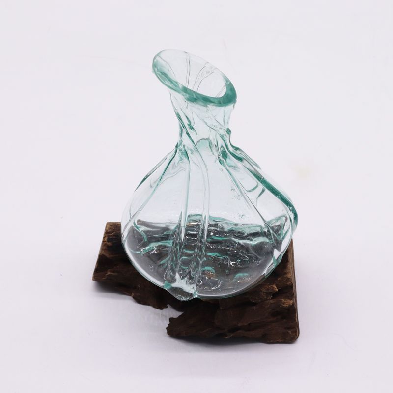 Gesmolten Glas Luxe Mini Karaf op Hout