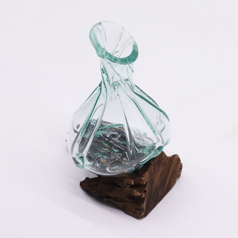 Gesmolten Glas Luxe Mini Karaf op Hout