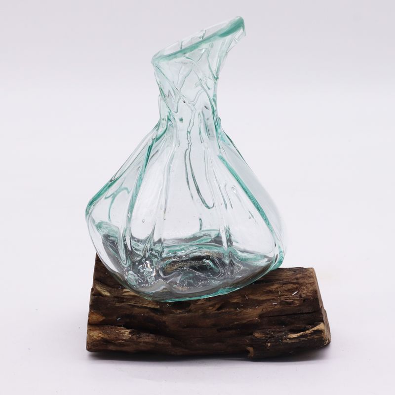 Gesmolten Glas Luxe Mini Karaf op Hout