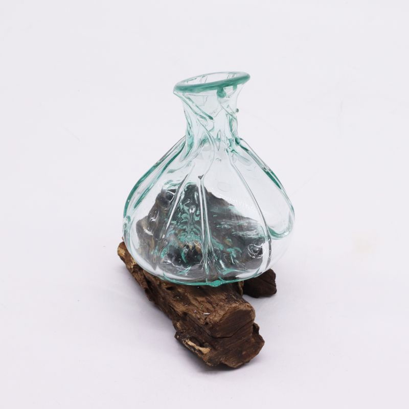 Gesmolten Glas Luxe Mini Karaf op Hout