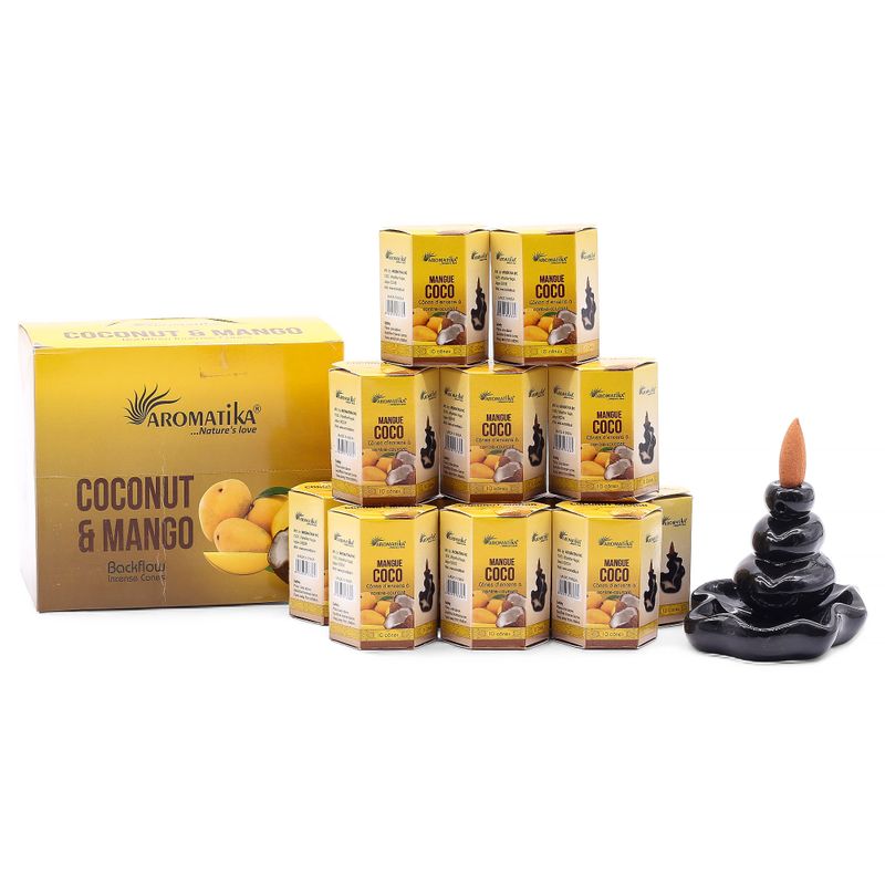 Pak van 10 Masala Terugstroom Wierook - Kokosnoot & Mango