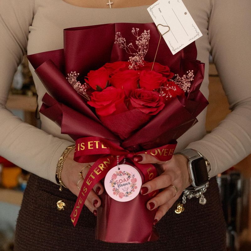 Groot Boeket Rode Rozen – Liefde is Eeuwig – Cadeaubon