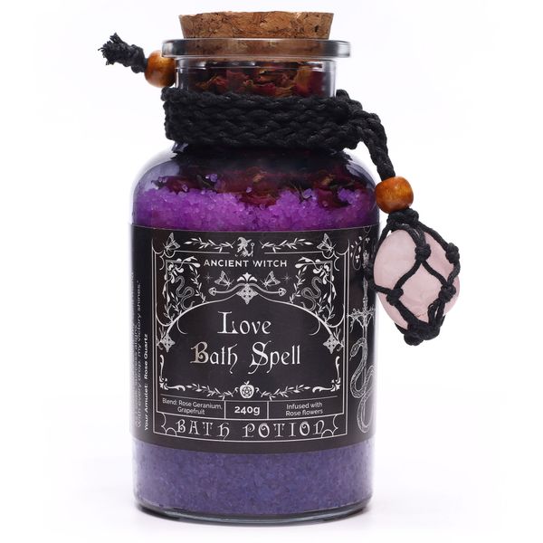 Ancient Witch Bad Toverdrank & Rozenkwarts Amulet – Liefde