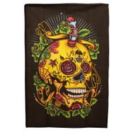 Katoenen Wanddecoratie (70x110cm) - Doodshoofd van de Doden
