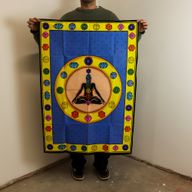 Katoenen Wanddecoratie (70x110cm) - Chakra Levendig