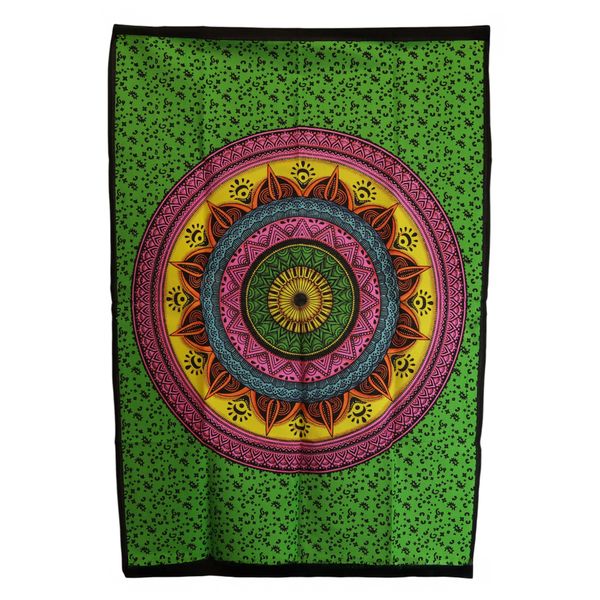 Katoenen Wanddecoratie (70x110cm) - Mandala Levendig