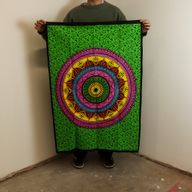 Katoenen Wanddecoratie (70x110cm) - Mandala Levendig