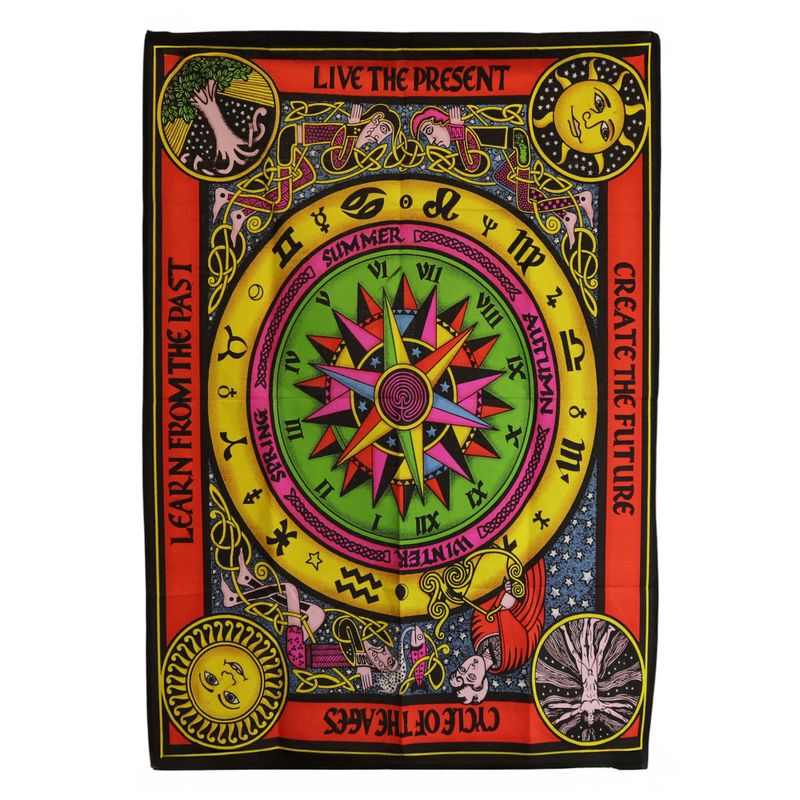 Katoenen Wanddecoratie (70x110cm) - Cirkel van het Leven