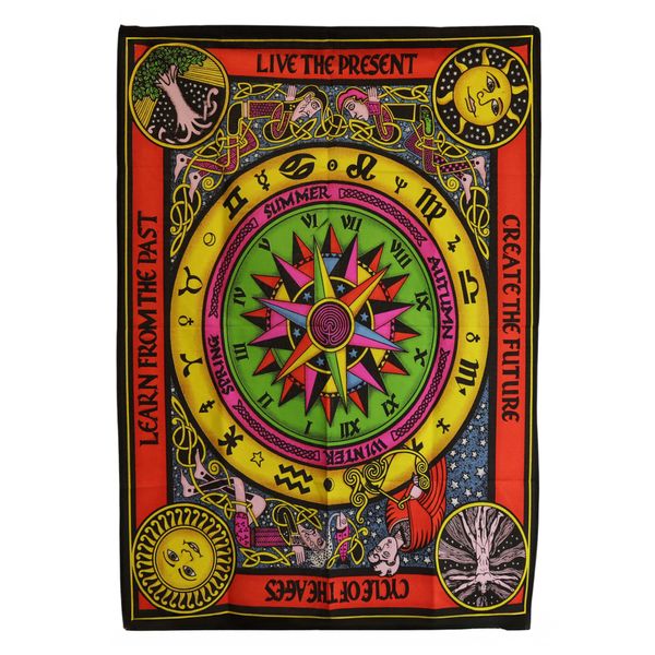 Katoenen Wanddecoratie (70x110cm) - Cirkel van het Leven