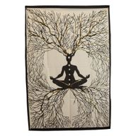 Katoenen Wanddecoratie (70x110cm) - Chakra Aarde Verbinding