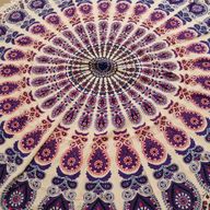 Kleine Mandala Ronde Katoenen Kunst (130cm) - Pauwenpurper