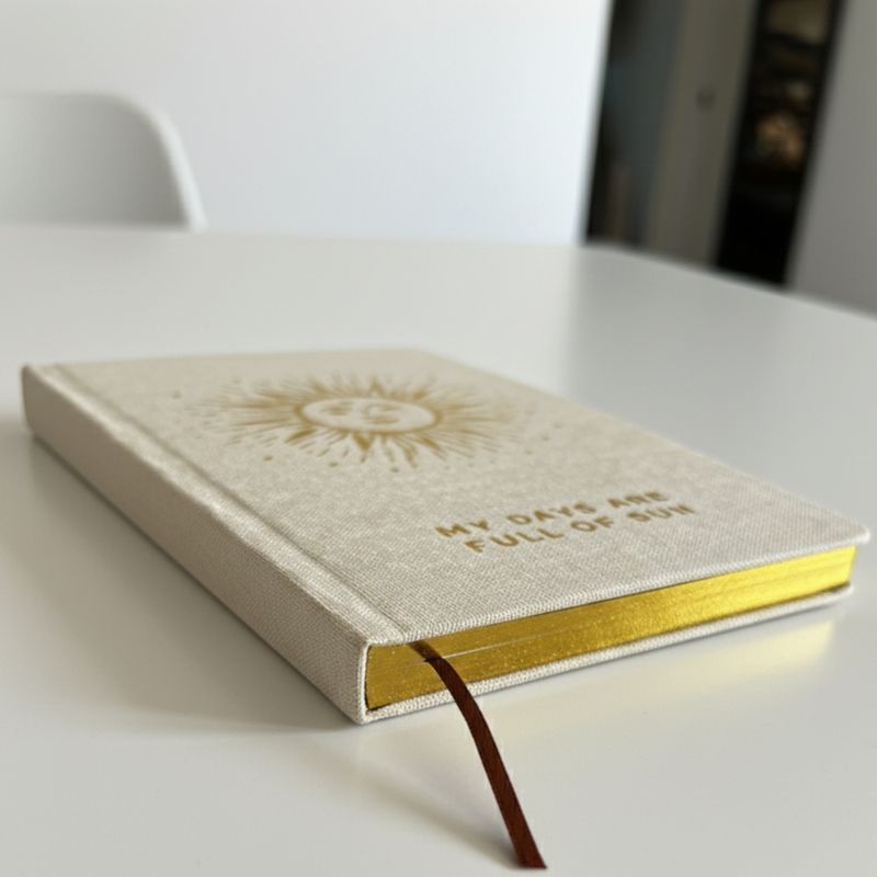 Ivoor & Goud Dankbaarheidsdagboek – 120 Pagina’s – Mijn Dagen Zijn Vol Zon