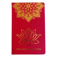 Rood & Goud Welzijnsdagboek – 120 Pagina’s – Mandala & Lotusbloem