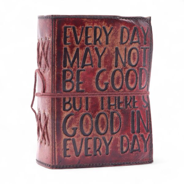 Dik Leren Notitieboekje met Deckled Edge (5×3,5") – Every Day May Not Be Good